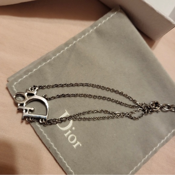 Dior Oblique Double Chain Bracelet Silvertone - Picture 7 of 7